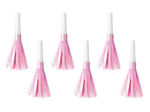 Picture of PARTY HORNS PASTEL PINK - 6 PACK